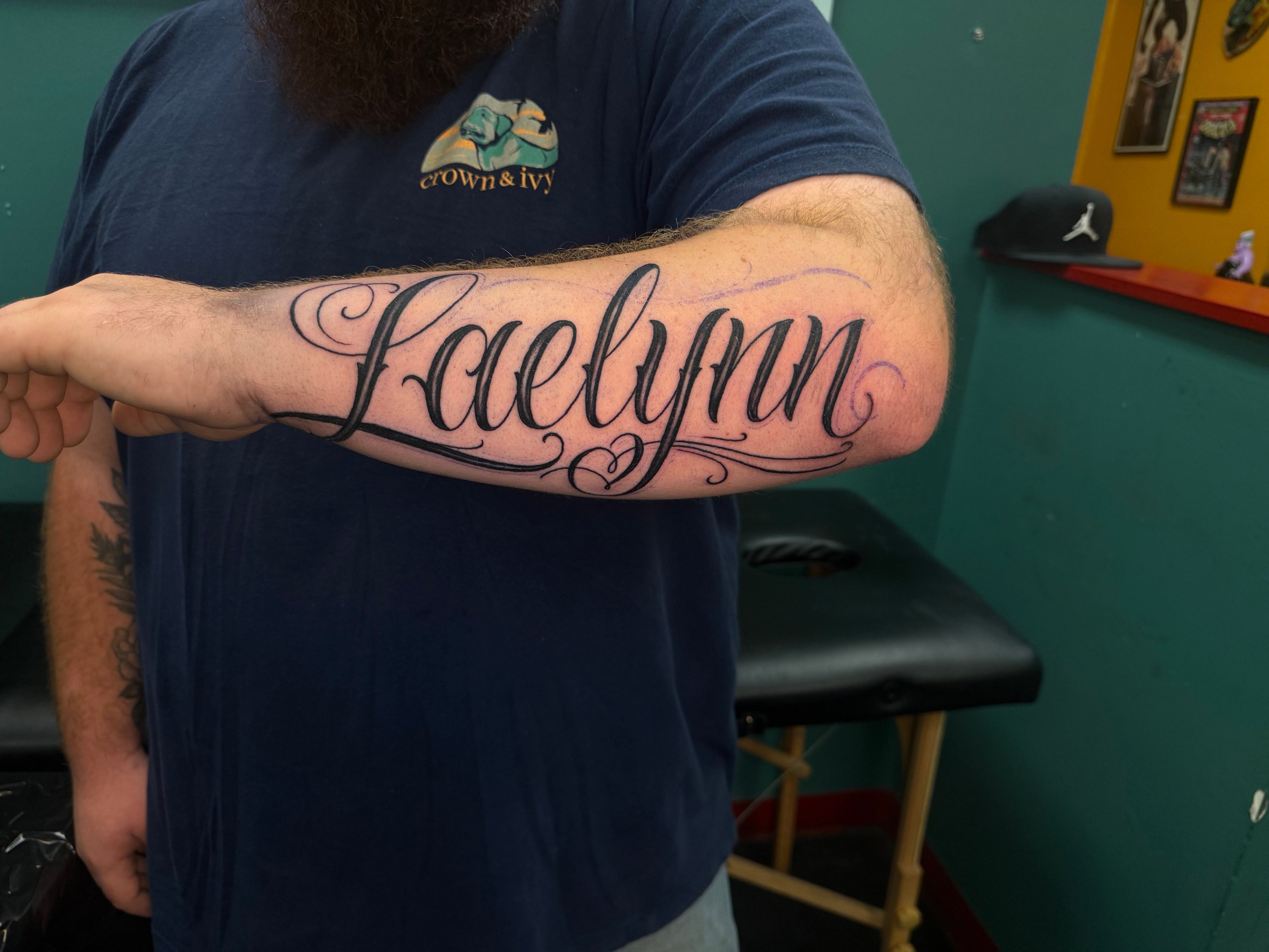 Custom Chicano Style Lettering for a Friend: Fine Line Mastery in Charleston