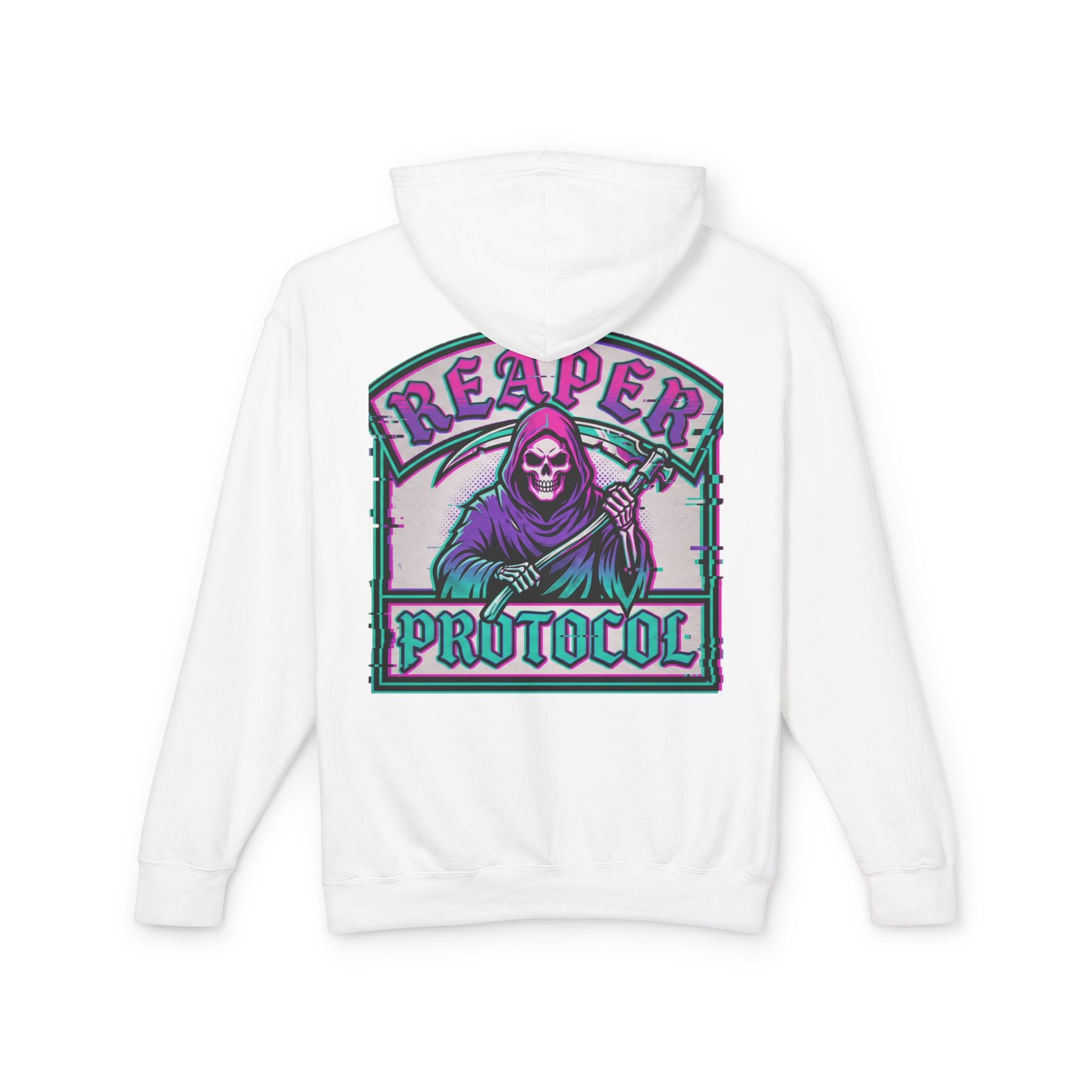 Dream records Reaper Protocol Hoodie — Gothic Rose Skull Graphic Pullover