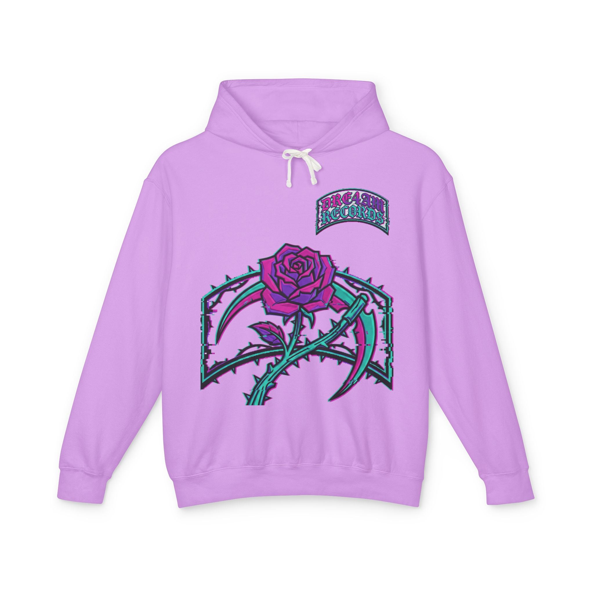 Dream records Reaper Protocol Hoodie — Gothic Rose Skull Graphic Pullover