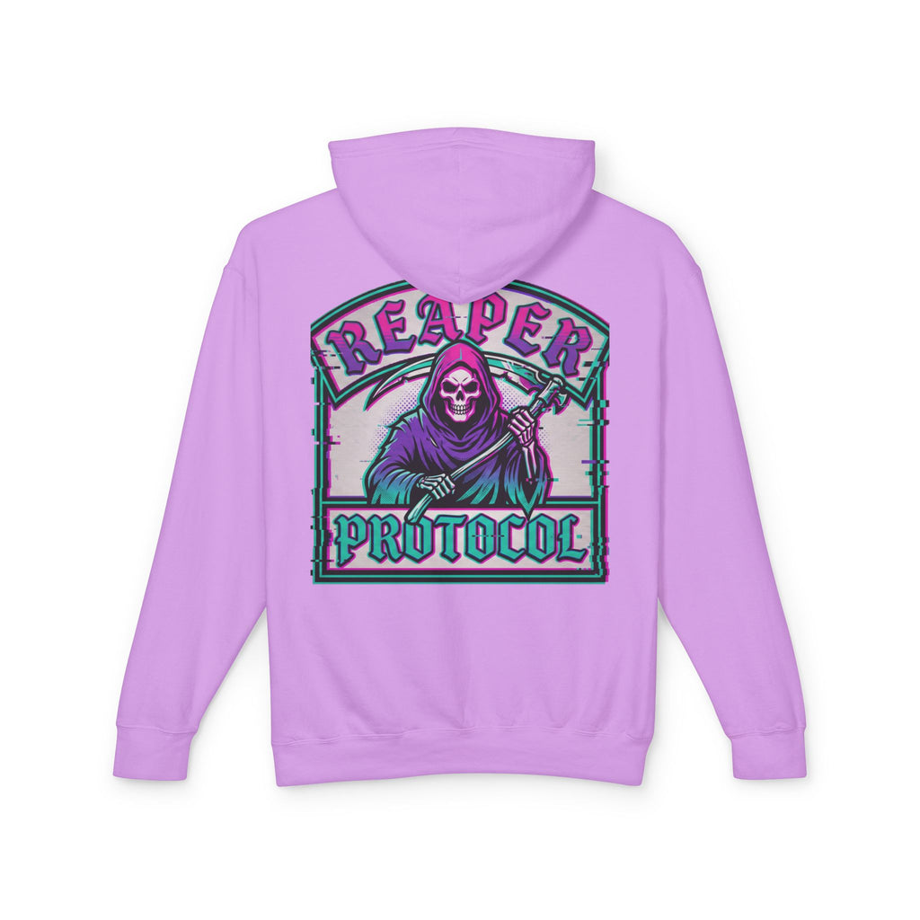 Dream records Reaper Protocol Hoodie — Gothic Rose Skull Graphic Pullover