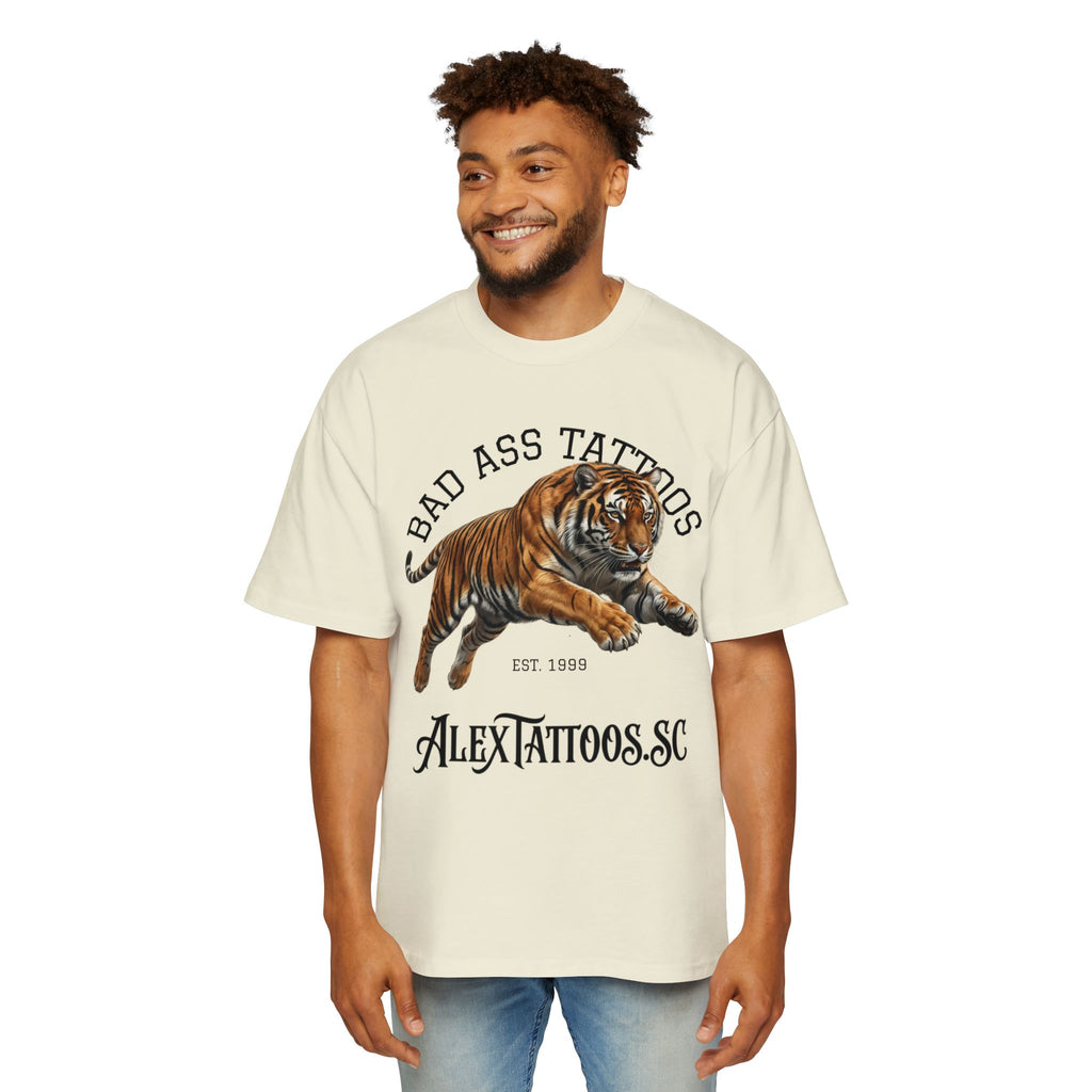Tiger Tattoo Shop Tee — "Bad Ass Tattoos" AlexTattoos.SC Graphic T-Shirt