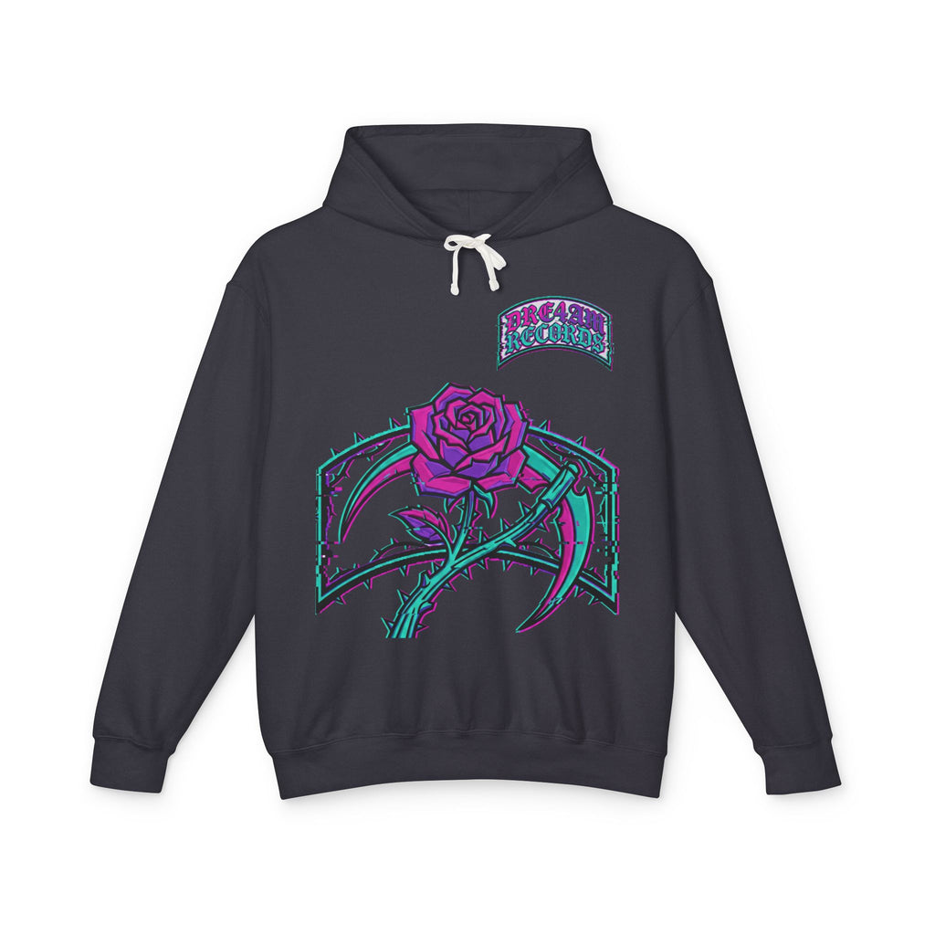 Dream records Reaper Protocol Hoodie — Gothic Rose Skull Graphic Pullover