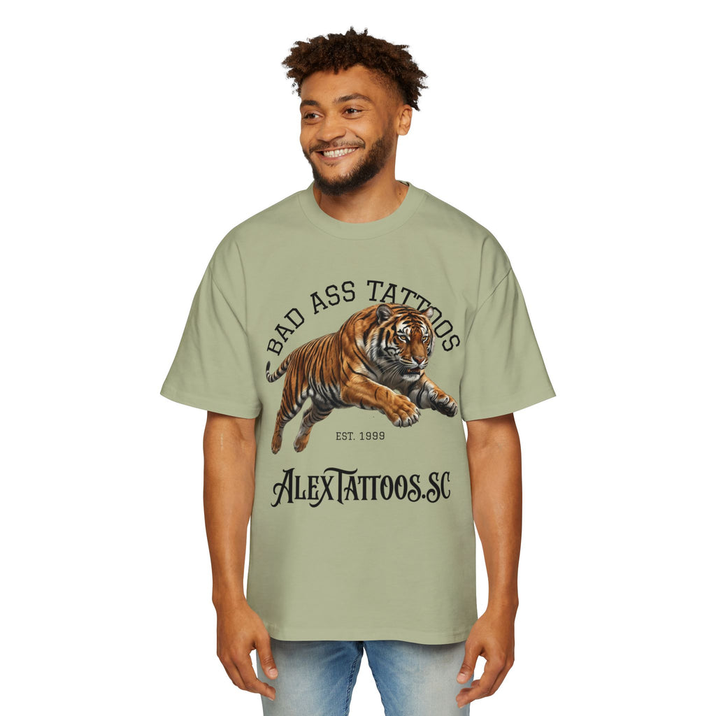 Tiger Tattoo Shop Tee — "Bad Ass Tattoos" AlexTattoos.SC Graphic T-Shirt