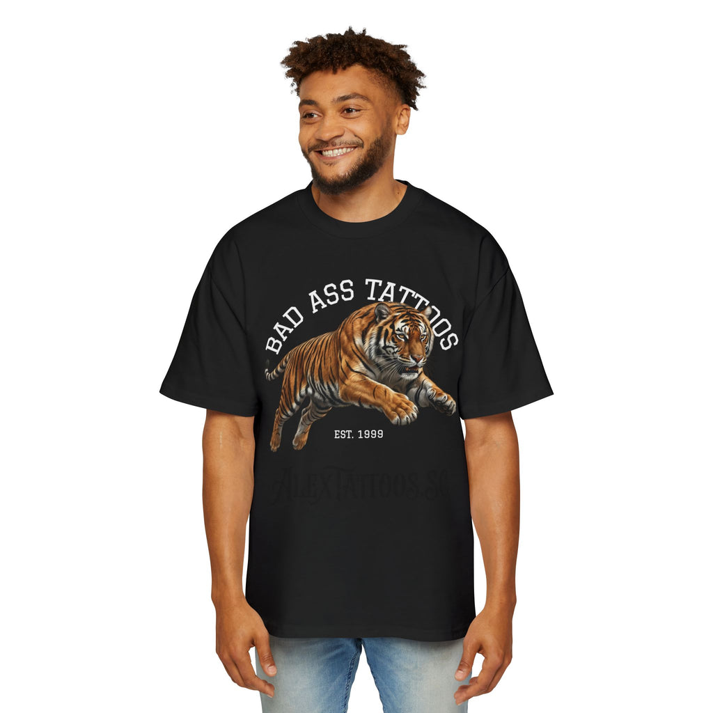 Tiger Tattoo Shop Tee — "Bad Ass Tattoos" AlexTattoos.SC Graphic T-Shirt