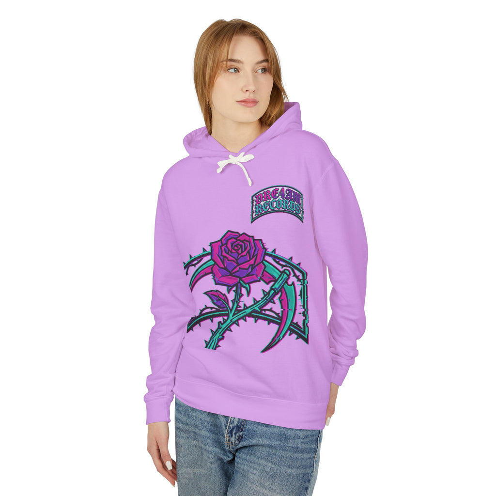 Dream records Reaper Protocol Hoodie — Gothic Rose Skull Graphic Pullover