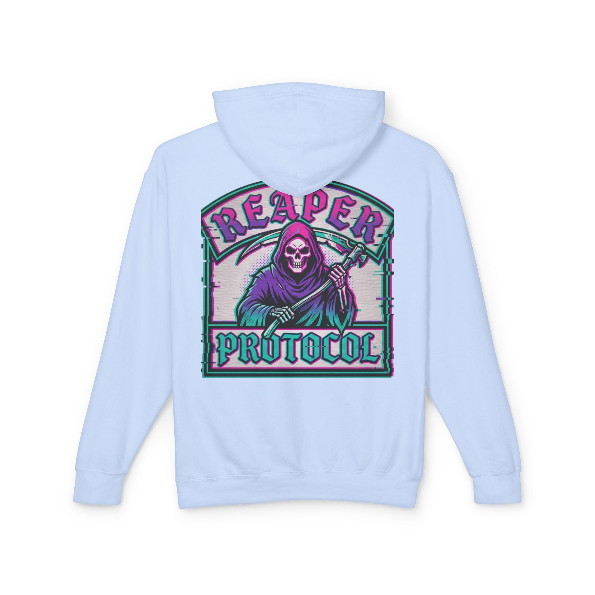 Dream records Reaper Protocol Hoodie — Gothic Rose Skull Graphic Pullover